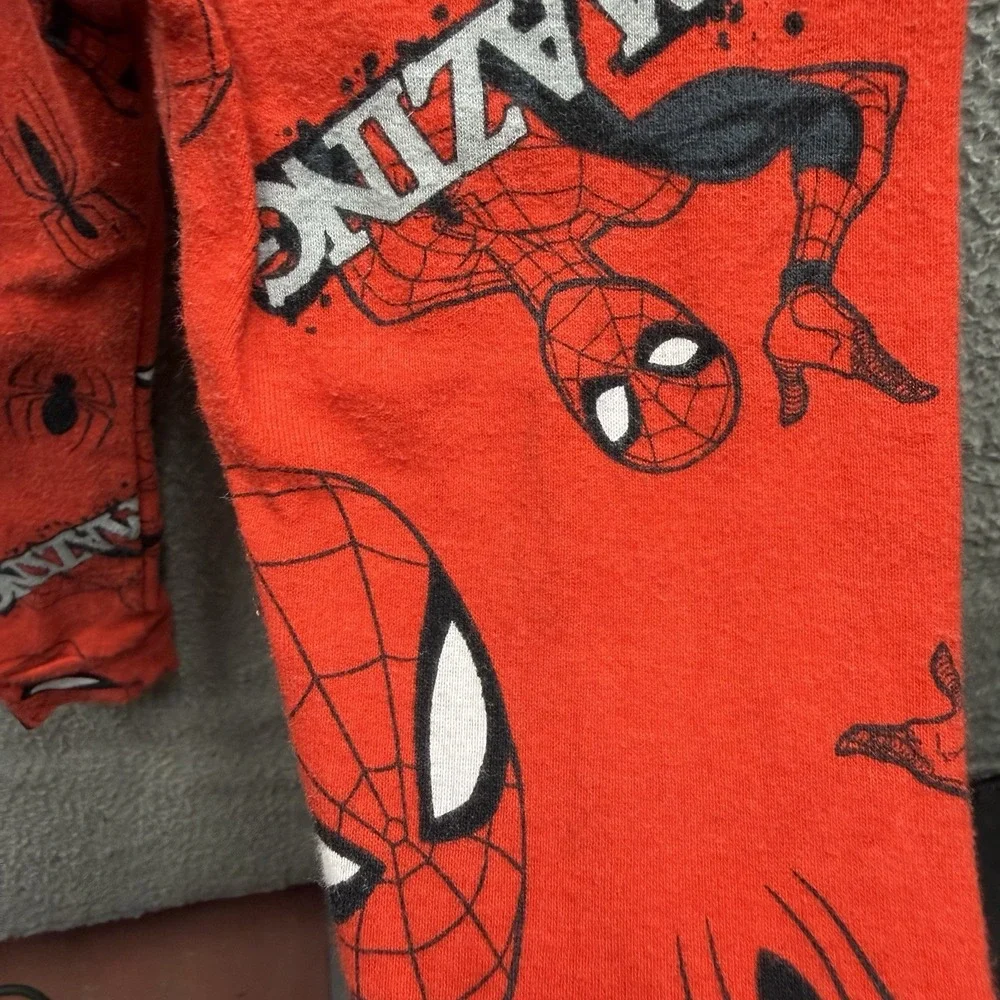Marvel Pajamas Boys Size 4 Red Spiderman 2 Piece Pajama Set Boys Size 4